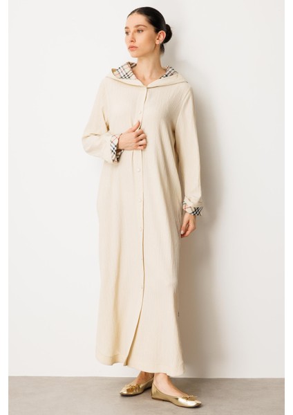 x Garni Spor Ince Hafif Özel Dokulu Zamansız Ferace Kap-Bej fiyatları