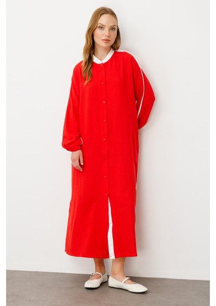 Ss Kontrast Biye Detaylı Ribana Yaka Spor Ipekçe Doku Kap/ Ferace-Mercan fiyatları