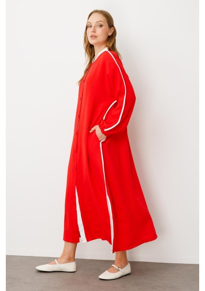 Ss Kontrast Biye Detaylı Ribana Yaka Spor Ipekçe Doku Kap/ Ferace-Mercan modelleri