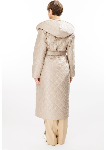 Sorf (Suni) Kürk Garni Baharlık Hafif Içi Dolgulu Spor Trenç Kap Kaban-Taş fırsatları