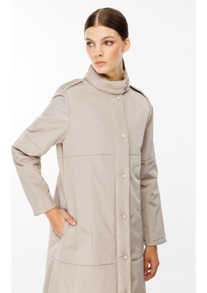 Newyork Iç Astarı Kapitone Dolgulu Çıt Çıt Kapamalı Spor Kaban-Taş fırsatları