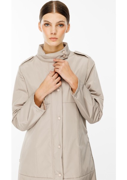 Newyork Iç Astarı Kapitone Dolgulu Çıt Çıt Kapamalı Spor Kaban-Taş indirimleri