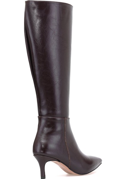 Elit BRK612C Kadın Topuklu Çizme Kahverengi fırsatları