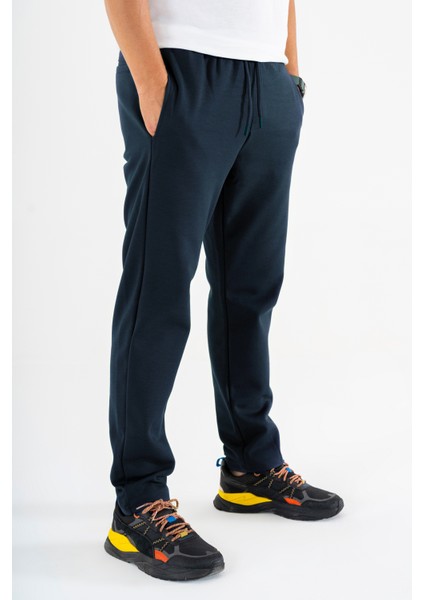 Erkek Lacivert Jogger Pantolon Bağcıklı Lastikli Bel Rahat Kesim Eşofman Altı modelleri