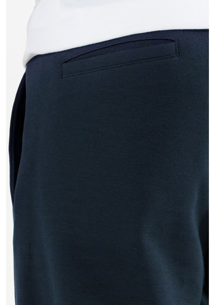 Erkek Lacivert Jogger Pantolon Bağcıklı Lastikli Bel Rahat Kesim Eşofman Altı