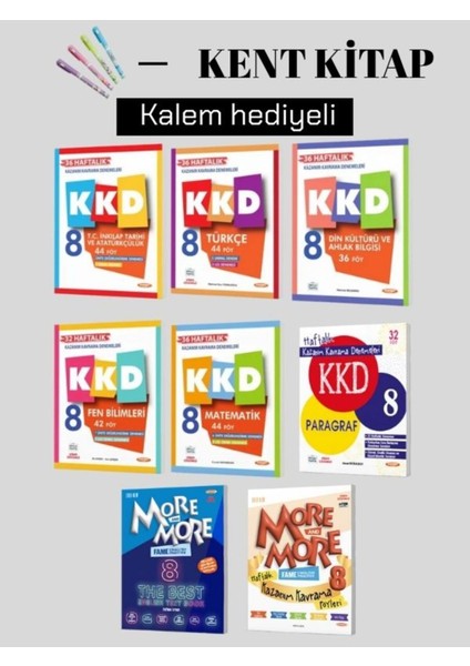 Fenomen Kkd 8.sınıf Mat-Türk-Fen-Inkılap-Din-Paragraf+More Test+More Föy