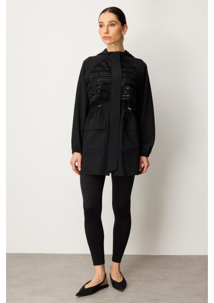 Soft Modal Parıltılı Garni Detaylı Özel Araboy Kap-Siyah fiyatları