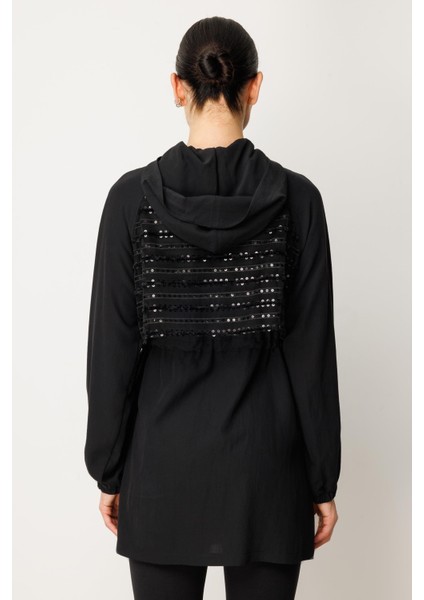 Soft Modal Parıltılı Garni Detaylı Özel Araboy Kap-Siyah indirimleri