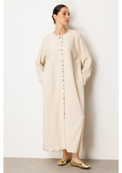 Zebra Desen Özel Dokuma Kumaş Kap - Ferace-Bej modelleri