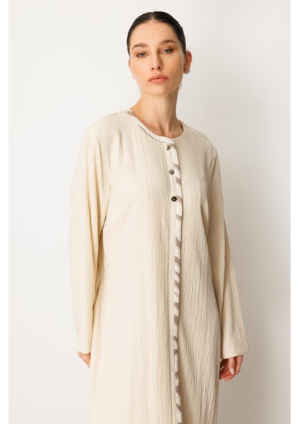 Zebra Desen Özel Dokuma Kumaş Kap - Ferace-Bej