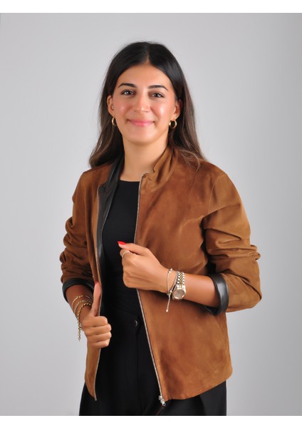 hakiki deri süet çift taraflı ultra hafif kuzu derisi ceket