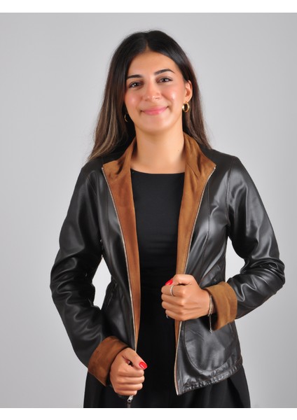 hakiki deri süet çift taraflı ultra hafif kuzu derisi ceket