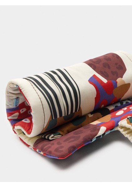 Desenli Teknik Kumaş Takı Çantası