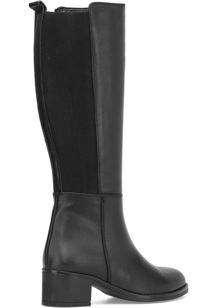 D25KC-2300 Kadın Hakiki Deri Topuklu Çizme Siyah fırsatları