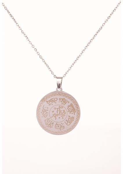 Gümüş Renk Ashab-I Kehf Kıtmr Çelik Kolye Paslanmaz Zincir Kararmaz fiyatları