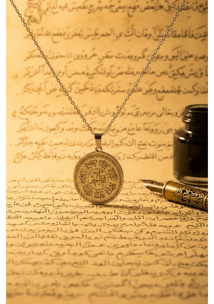 Gümüş Renk Ashab-I Kehf Kıtmr Çelik Kolye Paslanmaz Zincir Kararmaz fırsatları