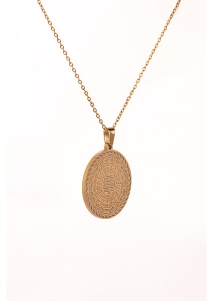 Altın Renk Cennetül Esma Yazılı Çelik Kolye Kararmaz Paslanmaz Zincirli Unisex Kolye indirimleri