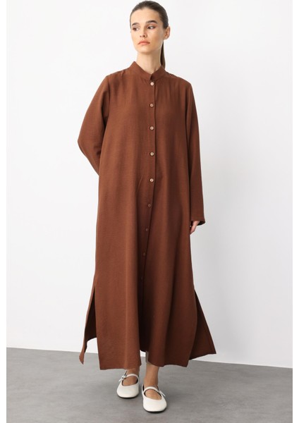 Mesh Sırt Desen Işleme Ipekçe Kumaş Spor Kap- Elbise- Ferace-Kahve fırsatları