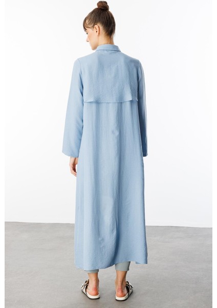 Nouvo Ipekçe Doku Kap / Elbise-Mavi