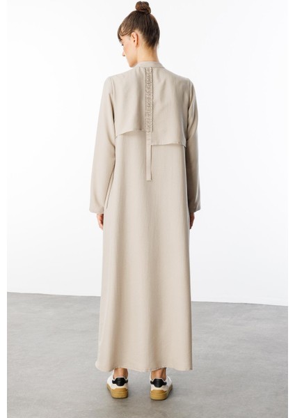 Hm Büzgü Detay Ön Pat ve Sırt Alleri Ipekçe Doku Spor Zamansız Kap/ Ferace-Taş fırsatları