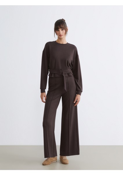 Yüksek Belli Kadın Eşofman Altı