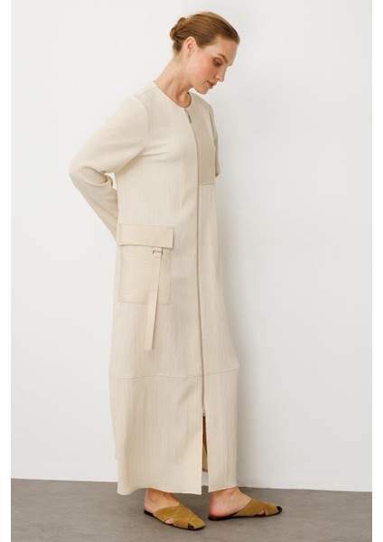 Poly - Cupra Garni Detaylı Spor Zamansız Ferace Kap-Bej fırsatları