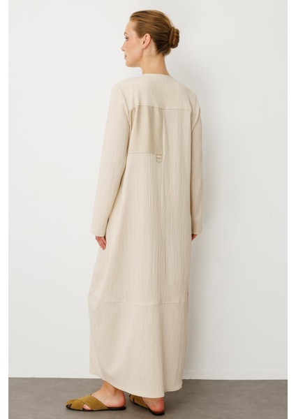 Poly - Cupra Garni Detaylı Spor Zamansız Ferace Kap-Bej