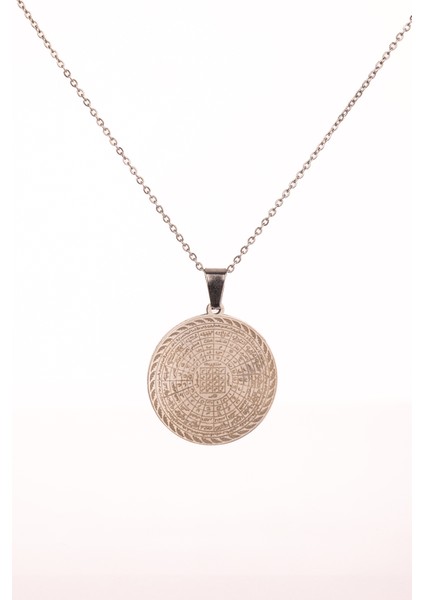 Gümüş Renk Cennetül Esma Yazılı Çelik Kolye Kararmaz Paslanmaz Zincirli Unisex Kolye fiyatları