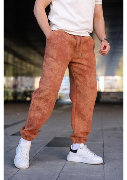 Kahverengi Batik Desenli Jogger Eşofman Altı E6582 modelleri