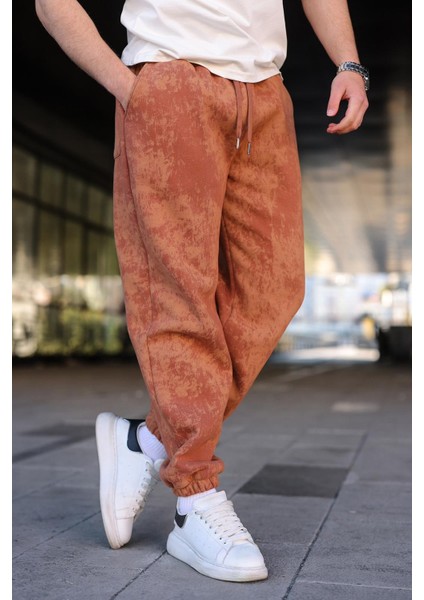 Kahverengi Batik Desenli Jogger Eşofman Altı E6582 fırsatları