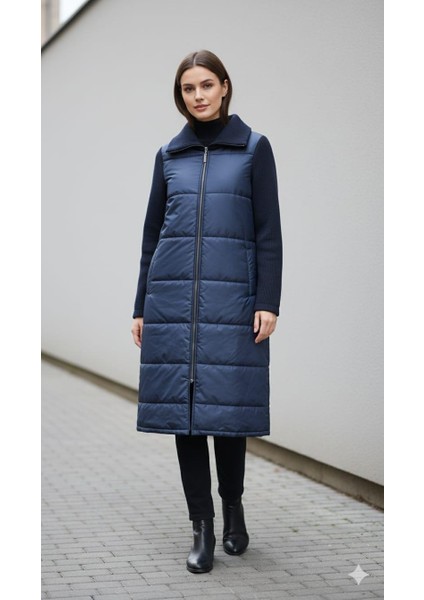 Kol ve Yaka Yüksek Yün Içerikli Triko Orta Bedeni Soft Elyaf Dolgulu Astarlı Zamansız Konforlu Hafif-Laci