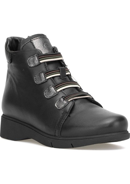D25KB-4535 Kadın Hakiki Deri Düz Bot Siyah fiyatları