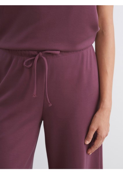 Beli Lastikli Geniş Paça Kadın Eşofman Altı modelleri