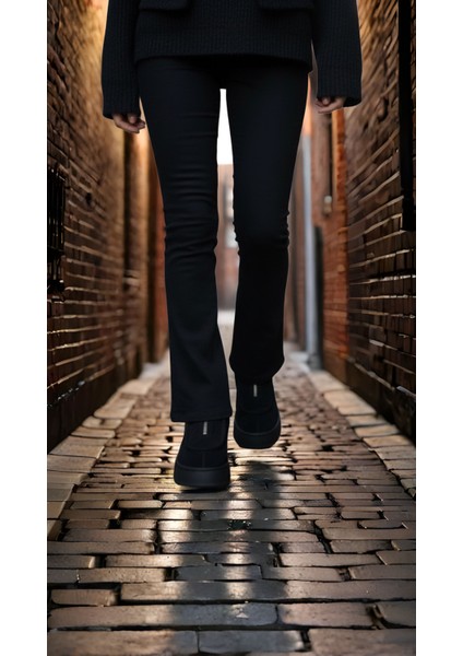 Kürk Detaylı Kadın Bot - Sıcak Tutan, Kaymaz Ortopedik Tabanlı Konforlu Kışlık Bot