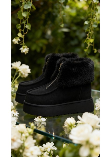 Kürk Detaylı Kadın Bot - Sıcak Tutan, Kaymaz Ortopedik Tabanlı Konforlu Kışlık Bot fırsatları