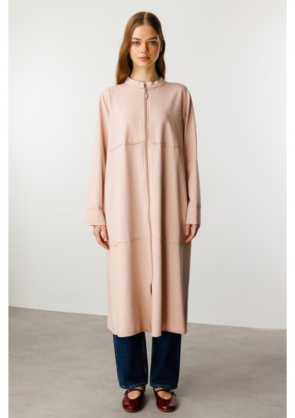 Fully Pamuk Karışımlı Ince Örme Spor Kap/ Ferace-Pudra fiyatları