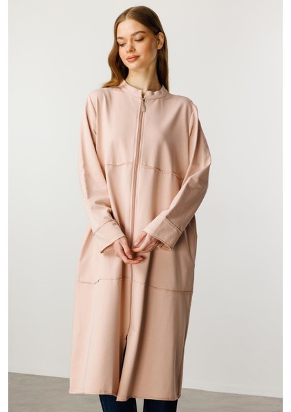 Fully Pamuk Karışımlı Ince Örme Spor Kap/ Ferace-Pudra fırsatları