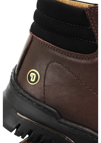 Kadın Hakiki Deri Günlük Düz Taban Çift Fermuarlı Ortopedik Bot AE25/KB1456