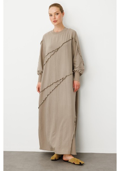 Parcha - Dikiş Ipekçe Doku Ribanalı Özel Elbise Kap-R-Vizon fiyatları