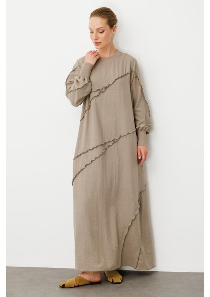 Parcha - Dikiş Ipekçe Doku Ribanalı Özel Elbise Kap-R-Vizon fırsatları