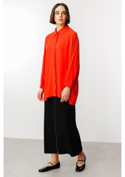 Özel Kalıp Zamansız Akıcı Kumaştan Bluz Tunik-Mercan modelleri