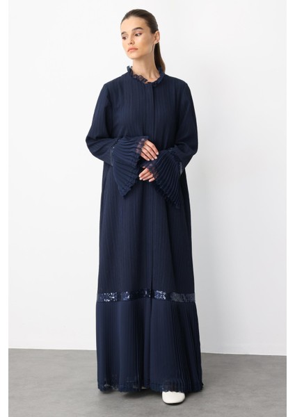 Clasicoco Şifon ve Pul Işleme Özel Dokuma Kumaş Ferace-Laci