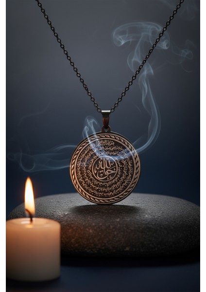 Hakkani Mührü ve Nalı Şerif Yazılı Titanyum Kaplama Çelik Kolye fırsatları