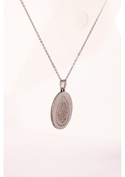 Gümüş Renk Ilâhe Ente Maksûdî Çelik Kolye Paslanmaz Zincir Kararmaz indirimleri