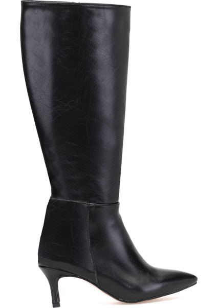 Elit BRK612C Kadın Topuklu Çizme Siyah