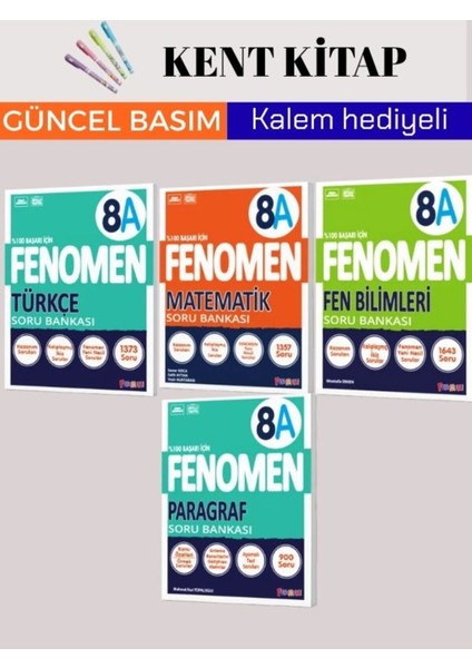 8. Sınıf Matematik - Fen Bilimleri - Türkçe - Paragraf (A Set) Soru Bankaları