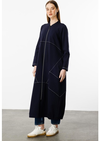 Spor Dikiş Detaylı Döküm Pamuk Karışımlı Örme Kap/ferace-Laci