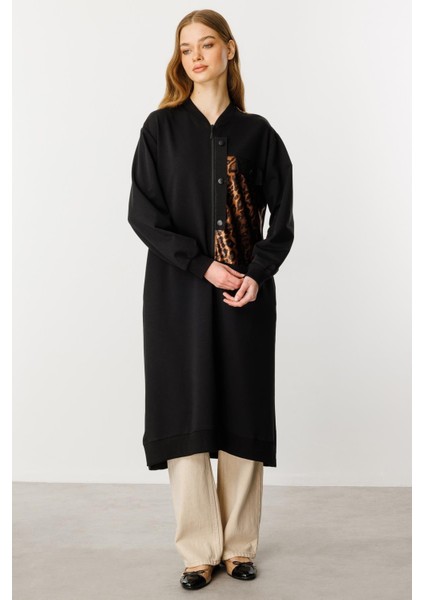 Leo Garni Pamuk Karışımlı Ince Örme Kap-Siyah fiyatları