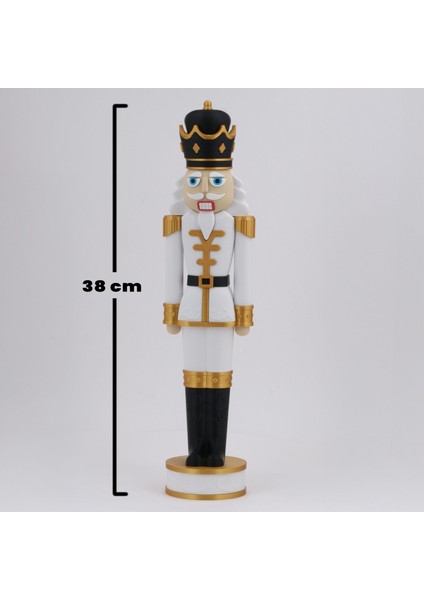 38 cm Fındıkkıran Biblo Yılbaşı Süsü | Kırmızı ve Beyaz Renk Seçenekli Dekoratif Figür | Yeni Yıl Temalı Ev Dekorasyonu ve Hediyelik Süs indirimleri