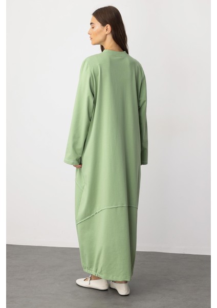 Spor Dikiş Detaylı Döküm Pamuk Karışımlı Örme Kap/ferace-Yeşil indirimleri